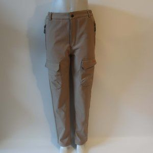 Mens Clothin Tan Fleece Lined Activewear Snow Cargo Pants S *